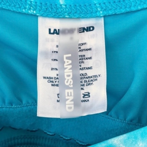 Lands End Women’s tummy control swim dress with pockets size 10 blue tie dye - Picture 10 of 10